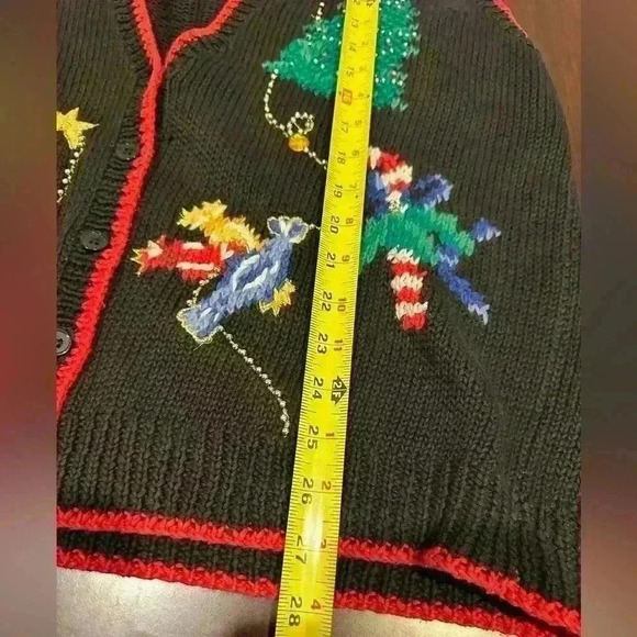VTG Bechamel XL Christmas Sweater Vest Knit Holiday Grannycore Ugly Christmas - Picture 4 of 9